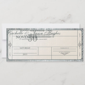 Invitation pour les 25 ans de mariage