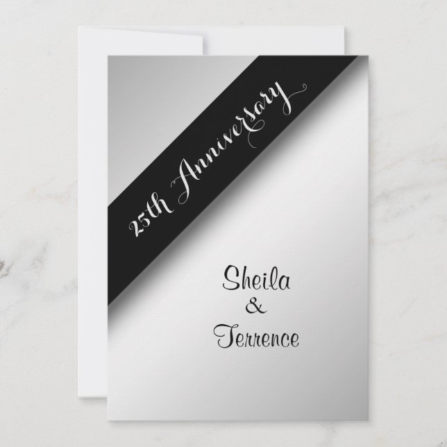 Invitation pour les 25 ans de mariage (Devant)