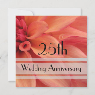 Invitation pour les 25 ans de mariage Dahlia