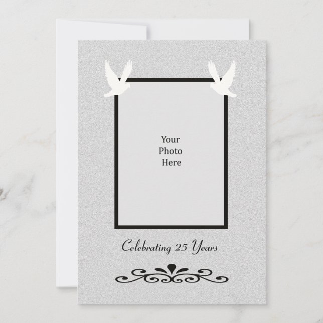 Invitation pour les 25 ans de mariage d'argent (Devant)