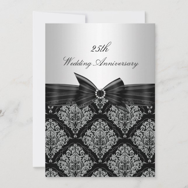 Invitation pour les 25 ans de mariage de Damask &  (Devant)