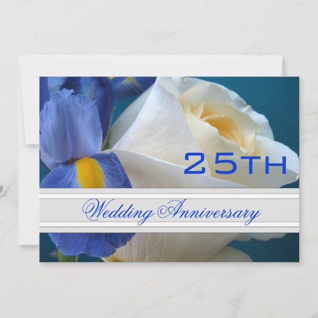Invitation pour les 25 ans de mariage Iris/Rose (Devant)
