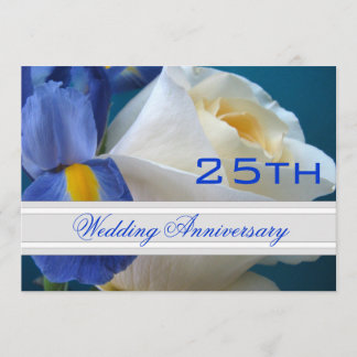 Invitation pour les 25 ans de mariage Iris/Rose