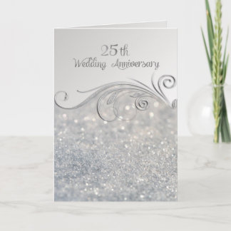 Invitation pour les 25 ans de mariage Sparkle Silv