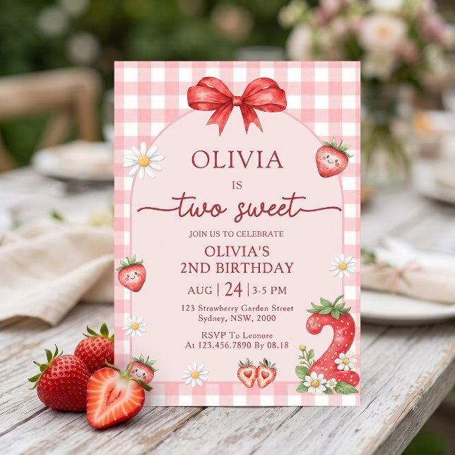Invitation pour les 2 ans de Bow Berry Two Sweet G (Créateur téléchargé)