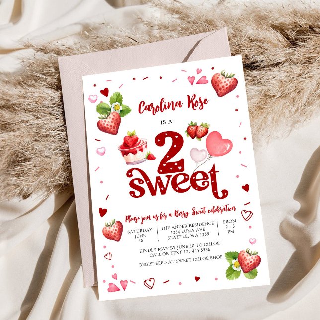Invitation pour les 2 ans de Strawberry Sweet (Créateur téléchargé)
