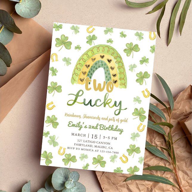 Invitation pour les 2 ans de Two Lucky St Patrick' (Créateur téléchargé)