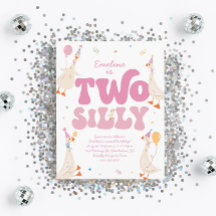 Invitation pour les 2 ans de Two Silly Goose Fille