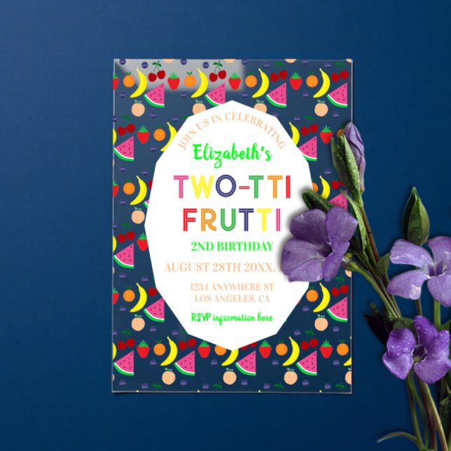 Invitation pour les 2 ans Fruit Two-tti Frutti (Créateur téléchargé)