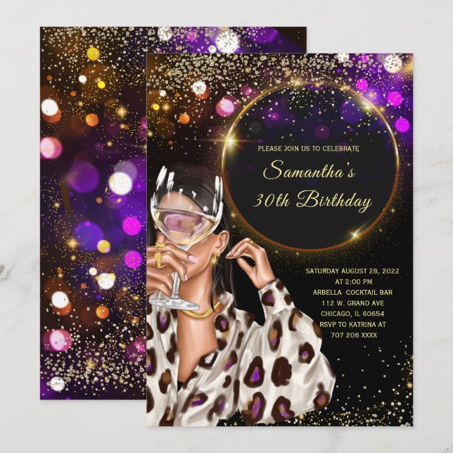 Invitation pour les 30 ans de Black Gold (Devant / Derrière)