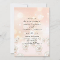 Invitation pour les 30 ans de mariage de noces de