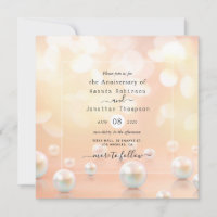 Invitation pour les 30 ans de mariage de perle