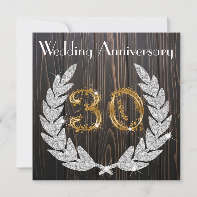 Invitation pour les 30 ans de mariage Diamant Laur (Devant)