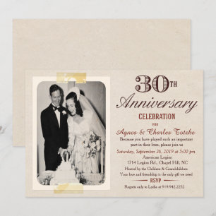 Invitation pour les 30 ans de mariage - Photo pers