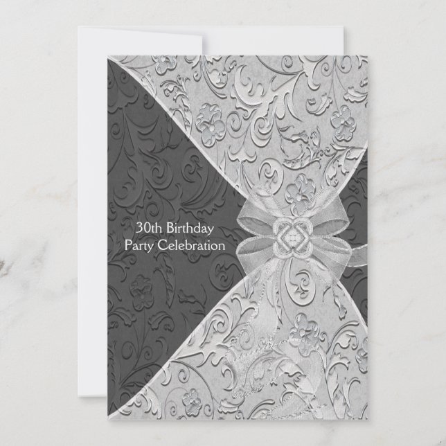 Invitation pour les 30 ans d'une femme sur fond de (Devant)