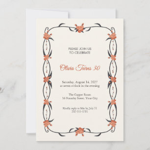 Invitation pour les 30 ans en Coralline Façonné