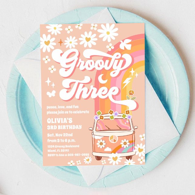 Invitation pour les 3 ans de Groovy Rainbow (Créateur téléchargé)