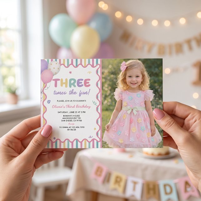 Invitation pour les 3 ans de Three Times The Fun G (Créateur téléchargé)