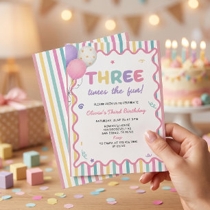 Invitation pour les 3 ans de Three Times The Fun G