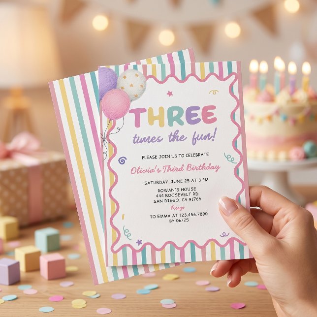 Invitation pour les 3 ans de Three Times The Fun G (Créateur téléchargé)