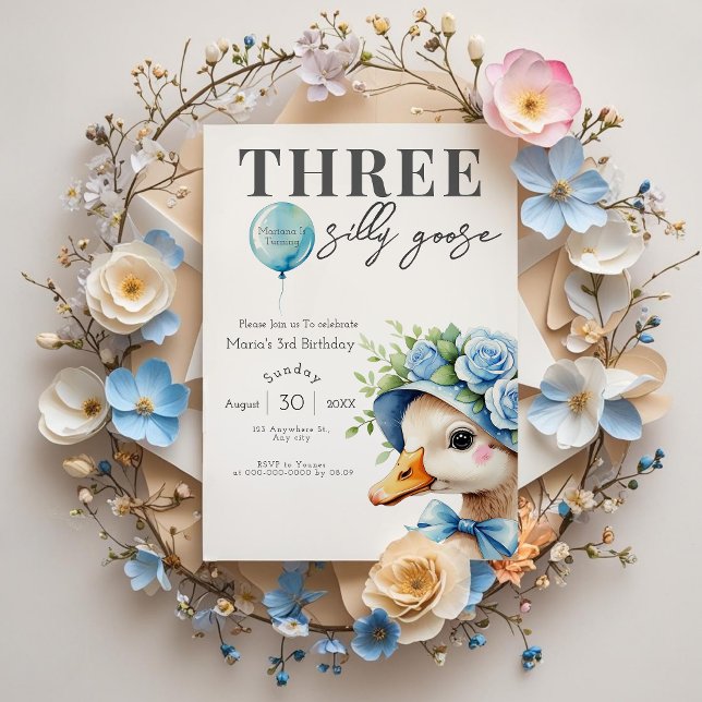Invitation pour les 3 ans de Trois Oie Folle Garço (Créateur téléchargé)