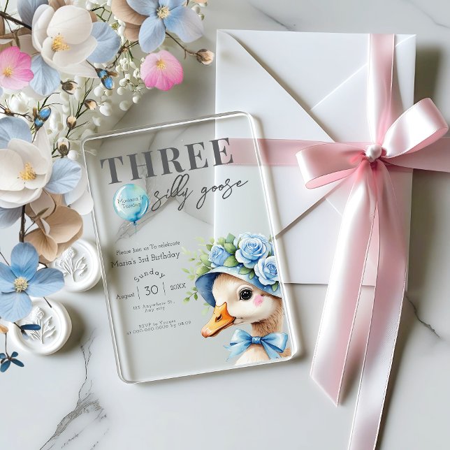 Invitation pour les 3 ans de Trois Oie Folle Garço (Créateur téléchargé)