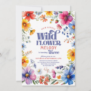 Invitation pour les 3 ans de Wildflower