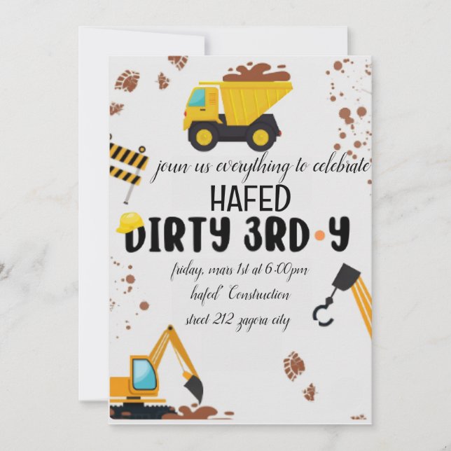 Invitation pour les 3 ans Dirty 3rd-Y (Devant)