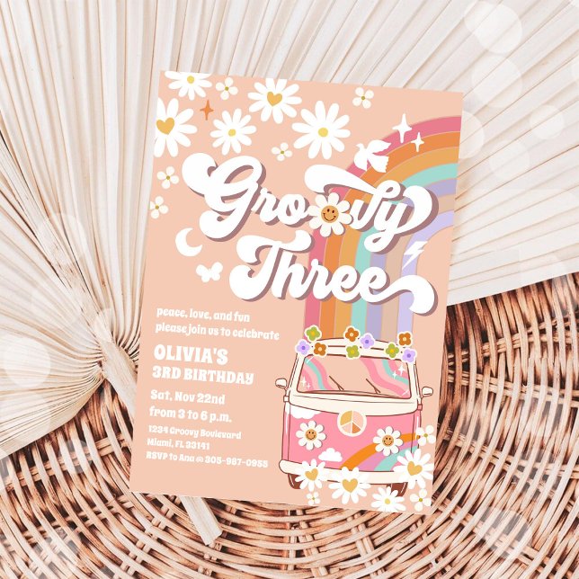 Invitation pour les 3 ans Groovy (Créateur téléchargé)