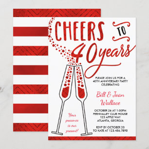 Invitation pour les 40 ans de mariage, Faux paille
