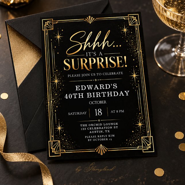 Invitation pour les 40 ans surprise (Créateur téléchargé)