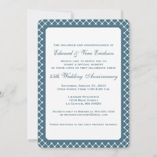 Invitation pour les 45 ans de mariage de saphir
