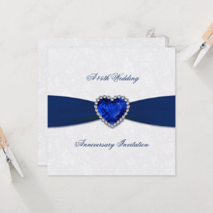 Invitation pour les 45 ans de mariage en Damassé d