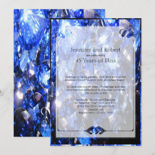 Invitation pour les 45 ans de mariage Saphir