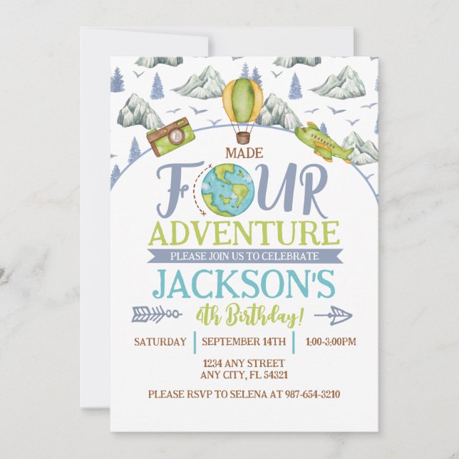 Invitation pour les 4 ans de Made Four Adventure (Devant)
