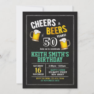 Invitation pour les 50 ans Cheers & Beers - Tout â