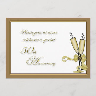 Invitation pour les 50 ans de Champagne
