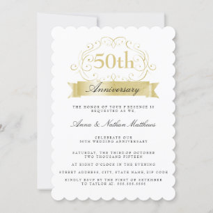 Invitation pour les 50 ans de mariage