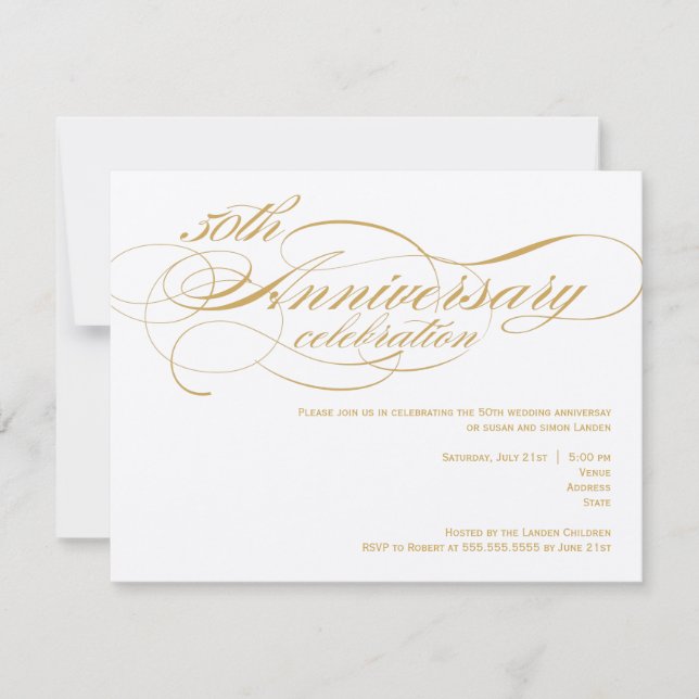 Invitation pour les 50 ans de mariage (Devant)