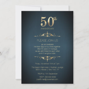 Invitation pour les 50 ans de mariage