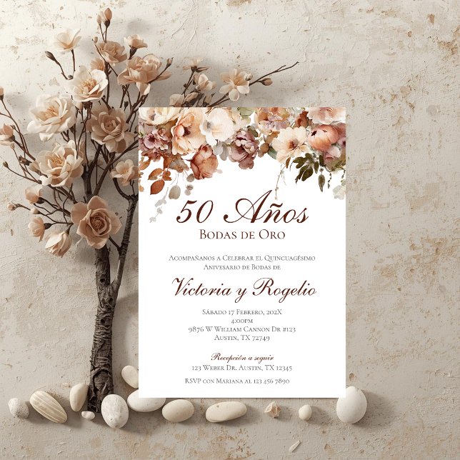 Invitation pour les 50 ans de mariage (Créateur téléchargé)