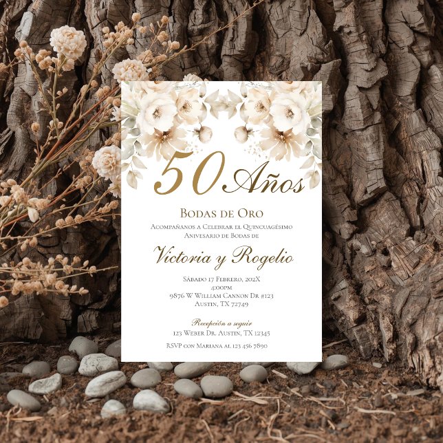 Invitation pour les 50 ans de mariage (Créateur téléchargé)