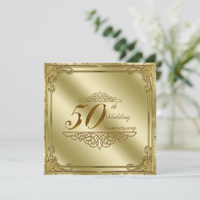 Invitation pour les 50 ans de mariage (Debout devant)