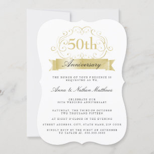 Invitation pour les 50 ans de Mariage