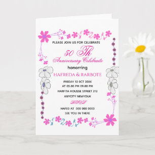 Invitation pour les 50 ans de mariage, Anniversair