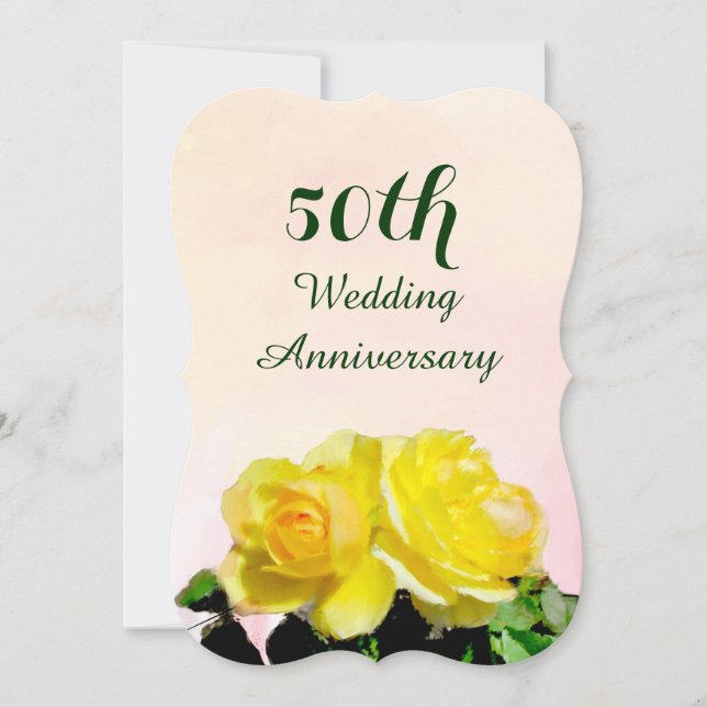 Invitation pour les 50 ans de mariage aux Roses Ja (Devant)