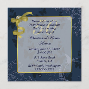 Invitation pour les 50 ans de mariage Blue & Gold
