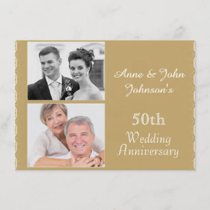 Invitation pour les 50 ans de mariage d'or