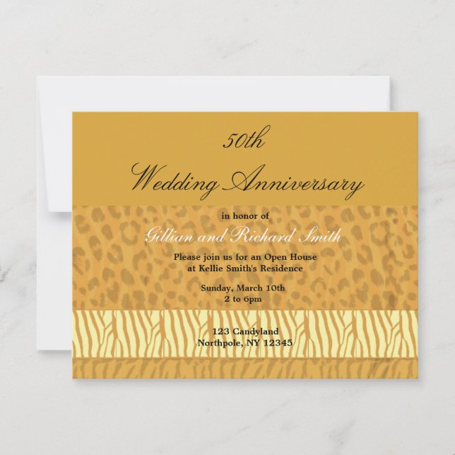 Invitation pour les 50 ans de mariage dorés (Devant)