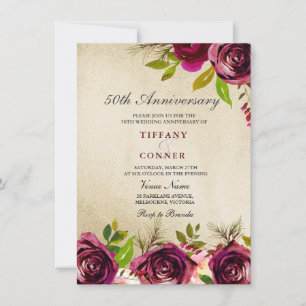 Invitation pour les 50 ans de mariage en bordeaux 